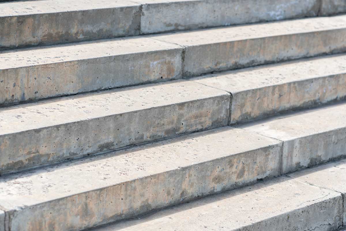 Concrete Steps With Weathered Surfaces