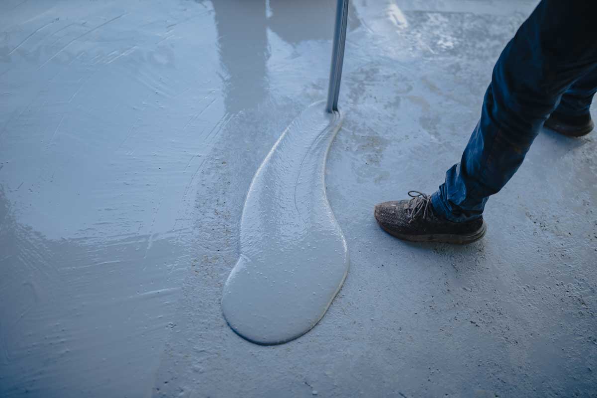 Applying Leveling Compound -Concrete Floor Preparation